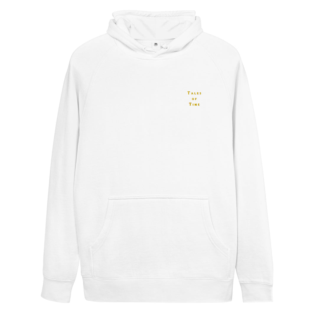 (Australia only) Tales of Time - white hoodie with embroidered gold logo